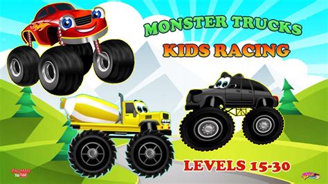 Monster Trucks Kids Racing Levels 15 To 30 Youtube