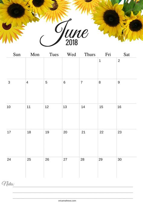 Floral June 2018 Desk And Wall Calendar Floral June
