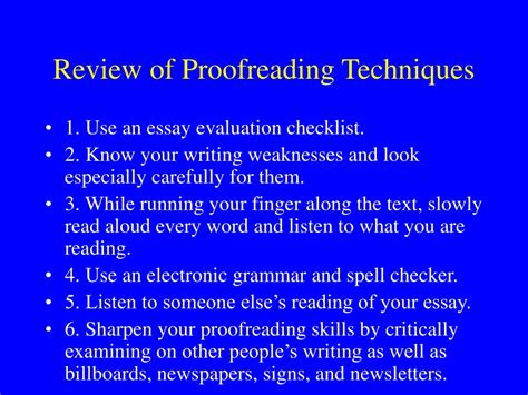 Ppt Proofreading And Revising Techniques Powerpoint Presentation