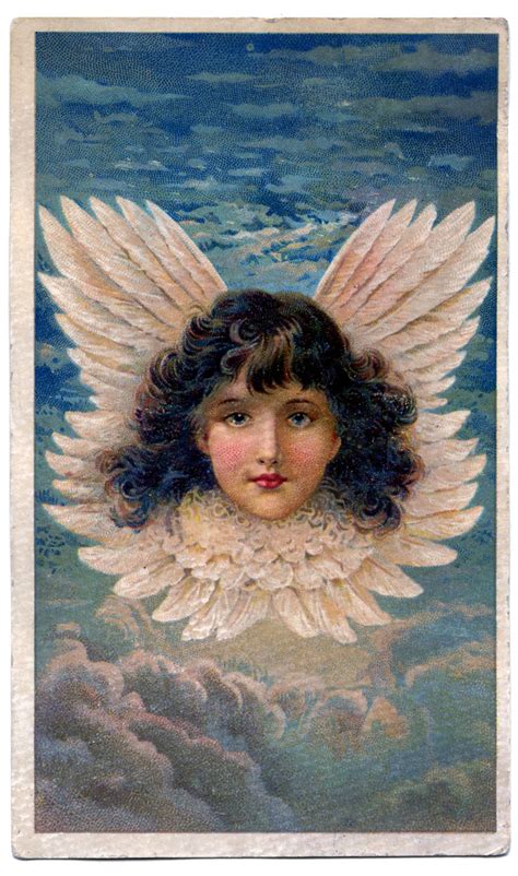 Victorian Graphic Stunning Angel In Clouds The Graphics Fairy
