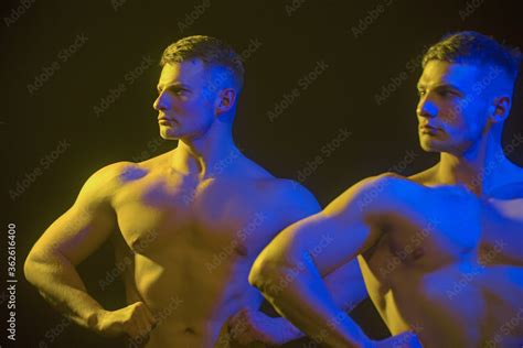 attractive muscular twins strong athlete bodybuilder sexy torso attractive body masculinity