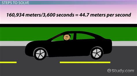 How To Convert Miles Per Hour To Meters Per Second Lesson