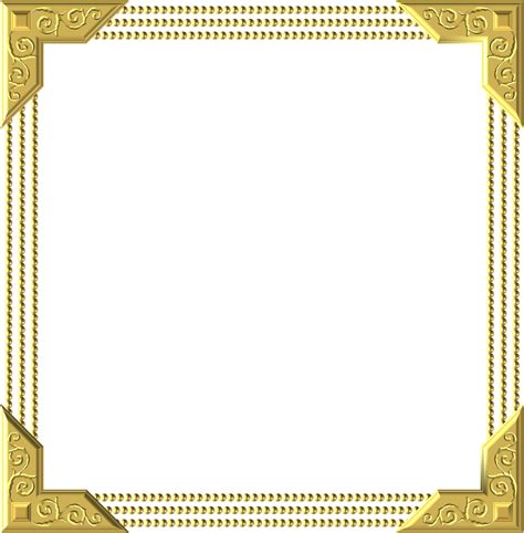 View And Download Hd Frame Royal Gold Square Embellishment Borderline