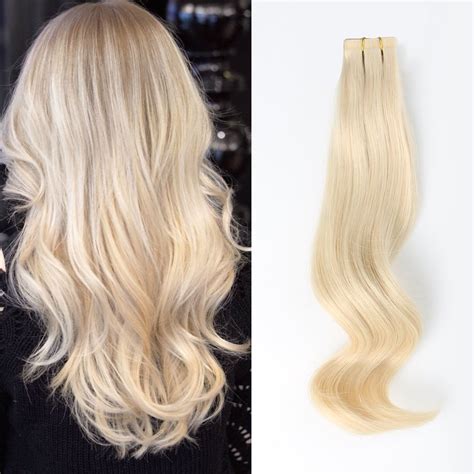 Amazon Com Abh Amazingbeauty Hair Real Remi Remy Human Hair Tape In Extensions Blonde Skin