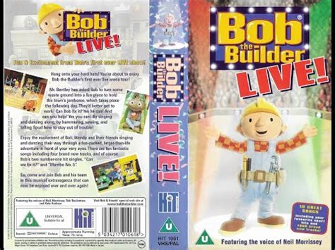 Bob The Builder Live First Ever Live Show Vhs Tape Spud S New Nose My