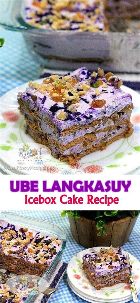 5 refreshing & healthy christmas desserts. Ube Langkasuy Icebox Cake no-bake dessert | Icebox cake ...