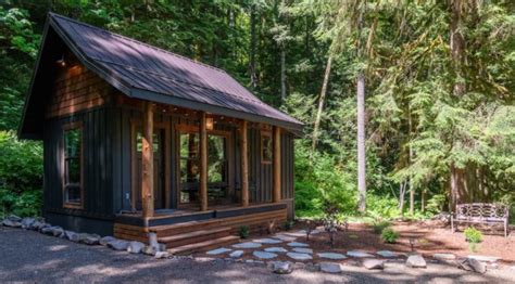 Tiny Cabin House On The Mountain