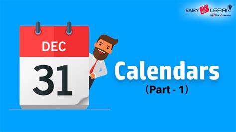 Calendars Part 1 Youtube