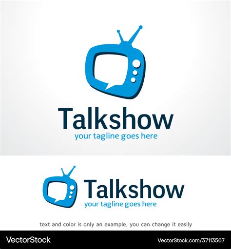 Talk Show Logo Template Design Emblem Design Vector Image