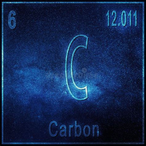 Sinal Do Elemento Químico Carbono Com Número Atômico E Peso Atômico