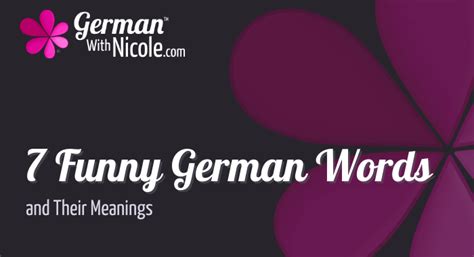 7 Funny German Words And Their Meanings German With