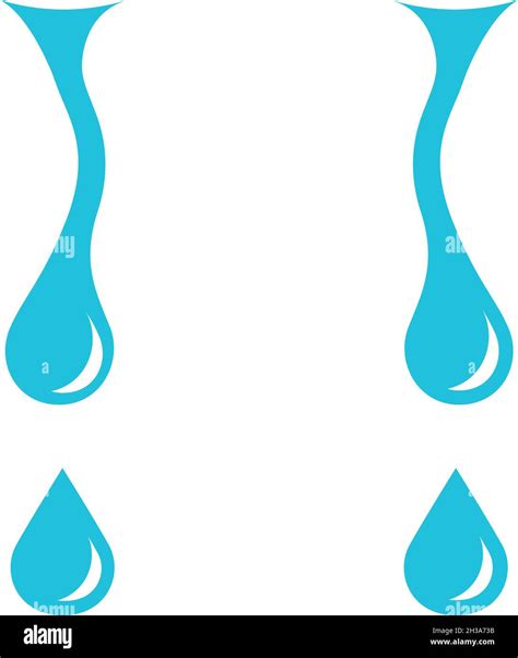 Teardrops Dripping Water Drops Of Rain Liquid Flow Or Cartoon Tears