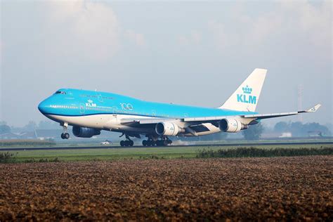 Klm Boeing B747 Startet Vom Amsterdam Schiphol Flughafen Creative