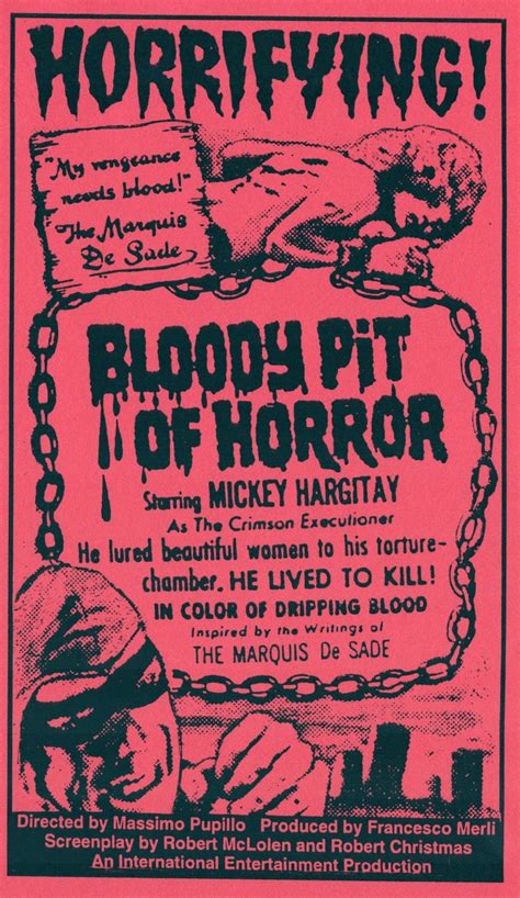 Eurohorror Of The Week Bloody Pit Of Horror 1965 The Horror