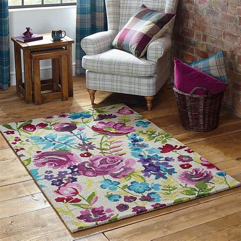 Misty Floral Wool Rug Dunelm Rugs Home Decor Soft Furnishings