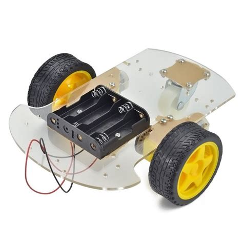2wd Mini Round Double Deck Smart Robot Chassis Car Diy Kit For Arduino