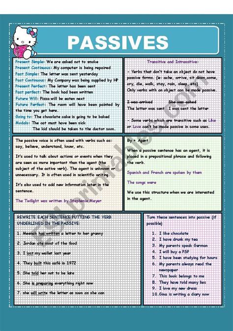 Passive Voice Esl Worksheet By Sanchan