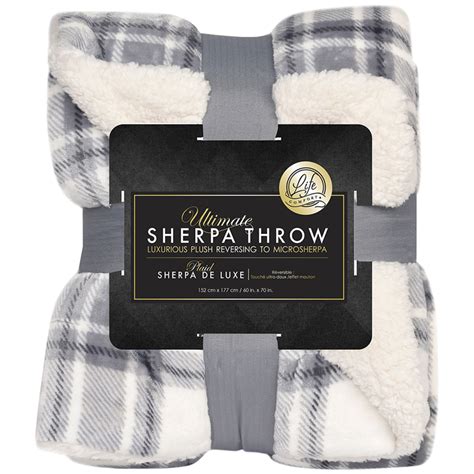 Life Comfort Ultimate Sherpa Throw Greywhite Costco Australia