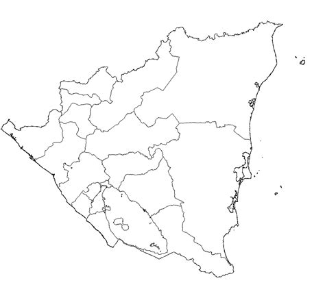 Mapas de Nicaragua para colorear Colorear imágenes