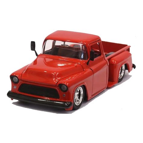 Miniatura Chevy Pickup Stepside Custon Vermelha Jada Shopee
