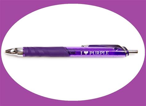 I Heart Purple Purple Pen With Purple Ink Gel Pens Purple Pen
