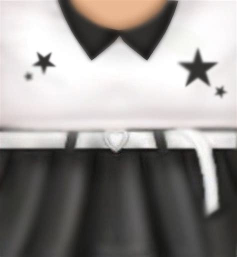 Free Roblox T Shirt White Star Top W Black Soft Skirt🖤☁️ Roblox T