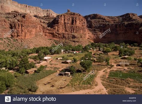 Supai Indian Village Grand Canyon Arizona Stock Photo
