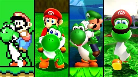 Evolution Of Yoshi Levels In Super Mario Games 1990 2019 Youtube