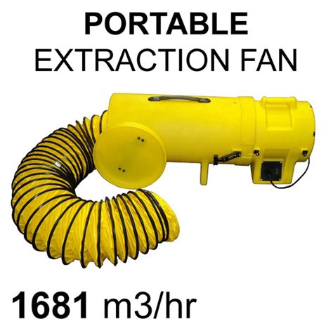 Portable Industrial Extraction Fan 200mm Pure Ventilation