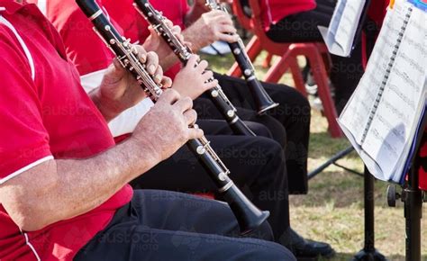 Image Of Clarinet Players Performing In An Outdoor Band Austockphoto
