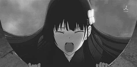 Anime Girl Crying  Black And White