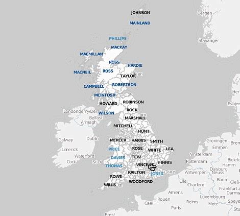 More images for british surnames that start with s » The interactive map that reveals Britain's most popular ...