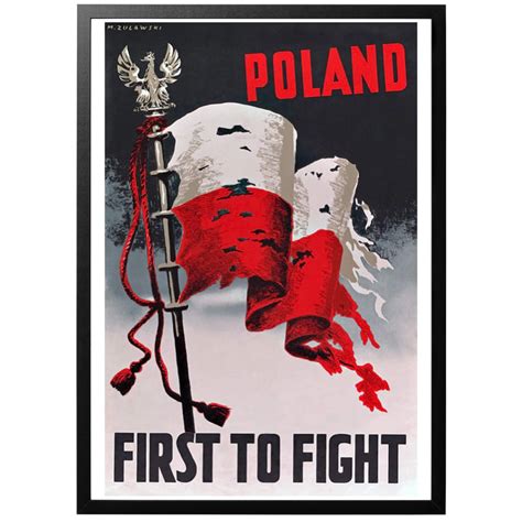 Poland First To Fight Poster World War Era