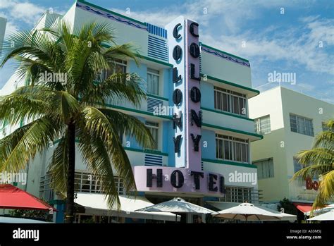 Colony Hotel 736 Ocean Drive Miami Beach Florida Usa 1935 Stock
