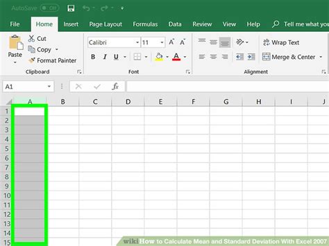 There is no formula within excel to use for this, so i will show you how to calculate this manually. How to Calculate Mean and Standard Deviation With Excel 2007