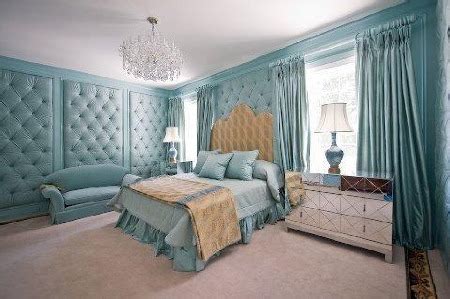 The bed, featuring antique french linens, is upholstered in a neutral striped fabric by robert kime. Kids Rooms: Fabric and Padded Walls - Design Dazzle