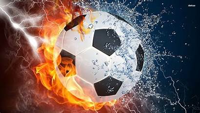 Football Wallpapers Desktop Fire Water Soccer Ball
