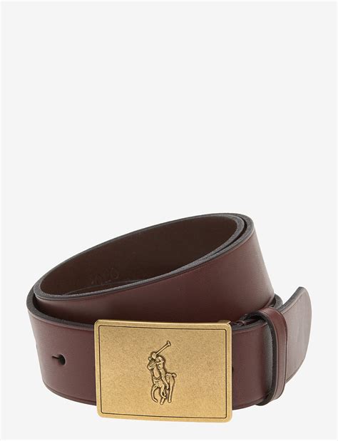 Pony Plaque Leather Belt Brown 799 Kr Polo Ralph Lauren