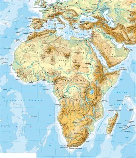 Diercke Weltatlas Kartenansicht Africa — Physical Map 978 3 14
