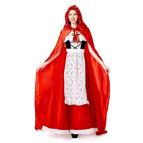 sexy women classic fairy tale little red riding hood cosplay costume halloween stage performance