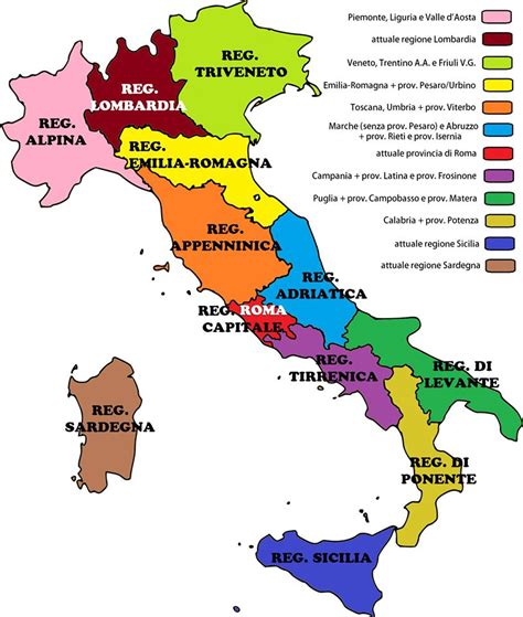 La Nuova Cartina D Italia Piemonte Fuso Con Liguria E Vda Sparisce Il Lazio Ok Da Chiamparino