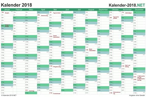 Januar 2018 ein schaltjahr besteht ebenfalls aus 53 kalenderwochen, fängt entweder mit einem mittwoch an und endet mit. KALENDER 2018 mit Feiertagen & Ferien