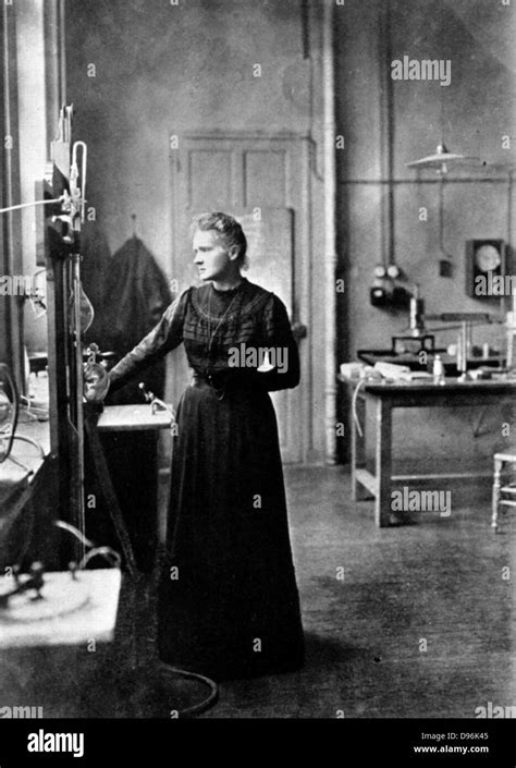 Marie Curie 1867 1934 Polish Born French Physicist In Her Laboratory