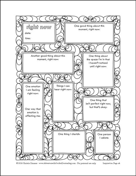 Experimenting In Your Journal And A New Printable Journal Page