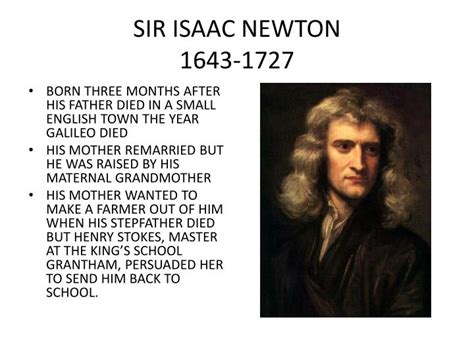 Ppt Sir Isaac Newton 1643 1727 Powerpoint Presentation Free Download