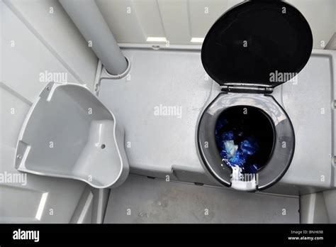 The Inside Of A Porta Potty Portable Toilet Stock Photo Alamy