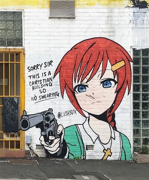 Anime Graffiti Wall Background Image Of Italian Street Scene With