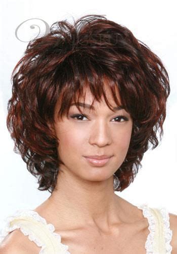 The best short brown hairstyles to try in 2021. Short Curly Dark Brown Mixed Color Layered Hairstyle with ...