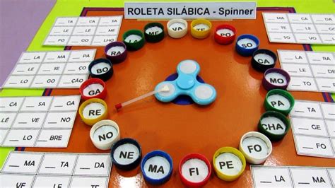 Roleta Silábica com Spinner Jogo para alfabetização SÓ ESCOLA