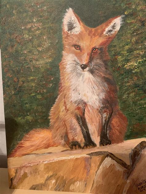 Pin By Juanita Thomas On My Paintings Fox Painting Fox Painting